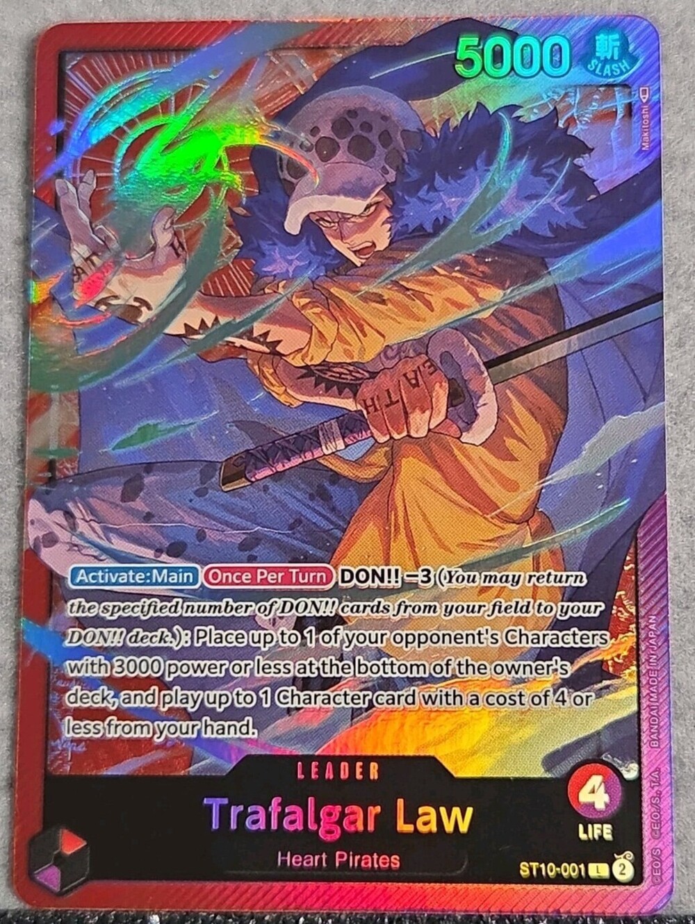 Trafalgar Law ST10-001 Holo Leader - One Piece TCG - English Card - Near Mint